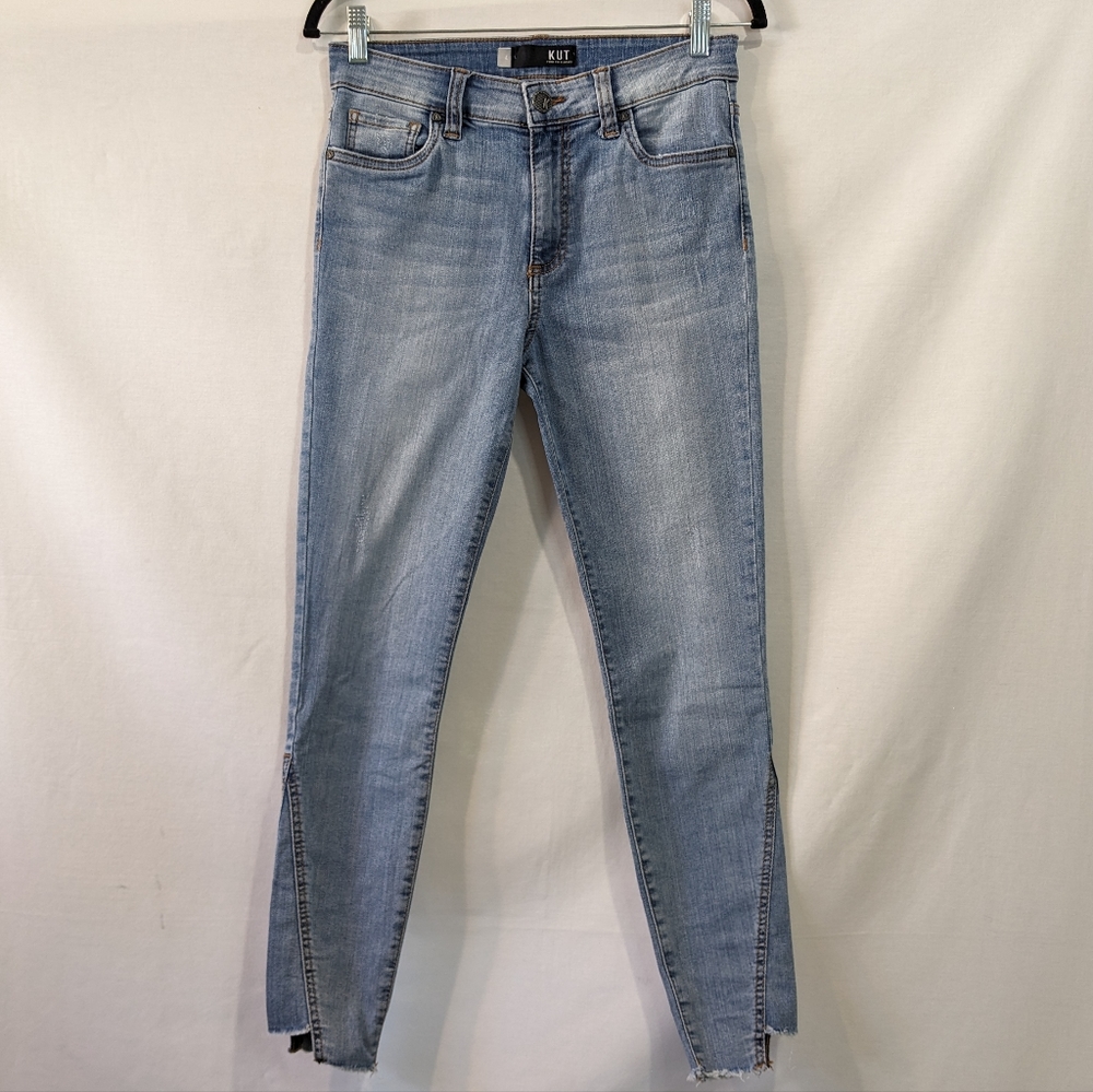 Kut From the Kloth Connie High Rise Ankle Skinny Jean Light Wash Size 4